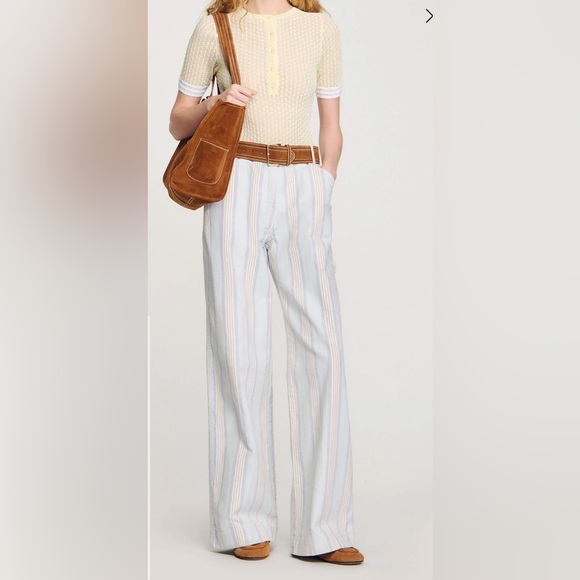 Sandro Striped Jeans- New With Tags - Picture 2 of 4